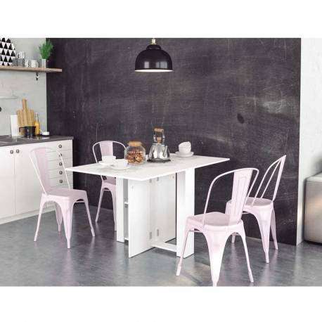 Mesa cocina Swing abatible color blanca
