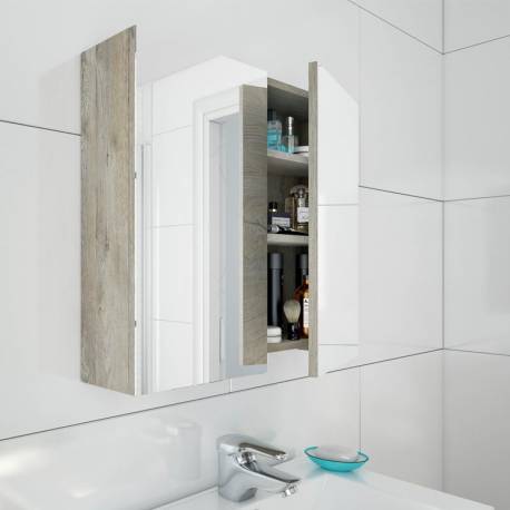 Mueble baño con espejo armario 60x45 cm LAVABO OPCIONAL