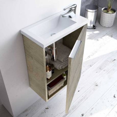 Mueble para baño Compact roble alaska (LAVABO INCLUIDO)