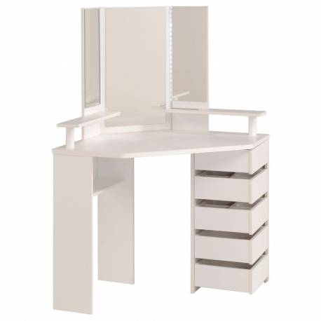 Mueble tocador con espejo y LED Sweet blanco