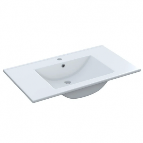 Mueble de baño con lavamanos + Columna Blanco Brillo (Incluye Lavabo y Espejo)