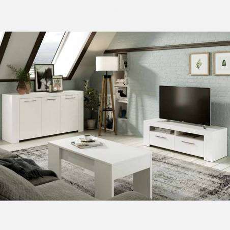 Muebles salon blanco Zahara