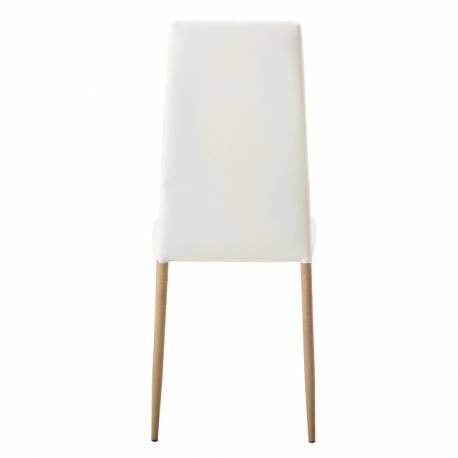 Pack mesa cristal + 4 sillas color blanco comedor Asper I