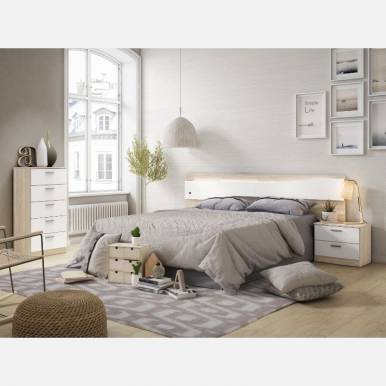 Pack De Muebles De Dormitorio Con Cómoda En Color Blanco Y Sahara Estilo  Nórdico con Ofertas en Carrefour