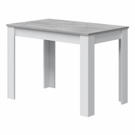 Mesa cocina Cloe en Blanco artik y Cemento 109x67 cm