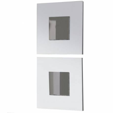 Mueble De Entrada Recibidor con 2 Espejos Color Blanco