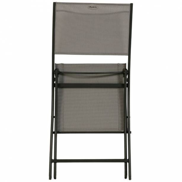 Silla exterior Acero Gris 46x87x52