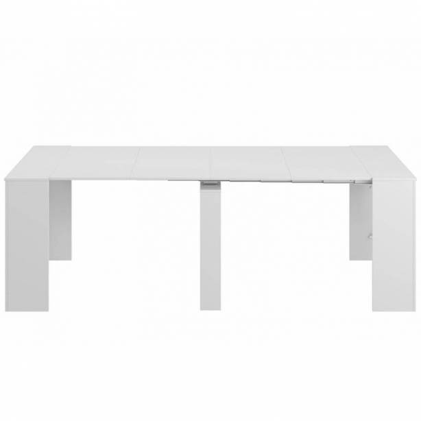 Mesa comedor extensible Melamina Blanco 78x90