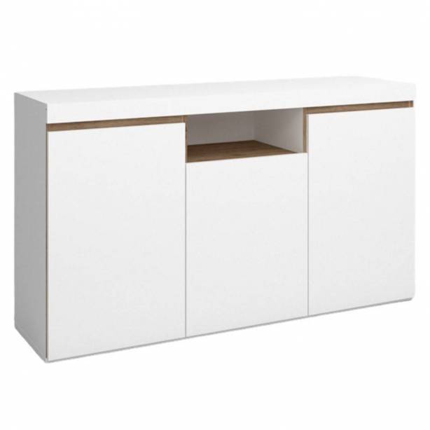 Pack muebles Salón Melamina Blanco - Madera claro