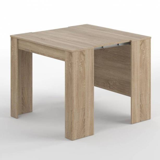 Mesa comedor extensible Melamina Madera claro 78x90