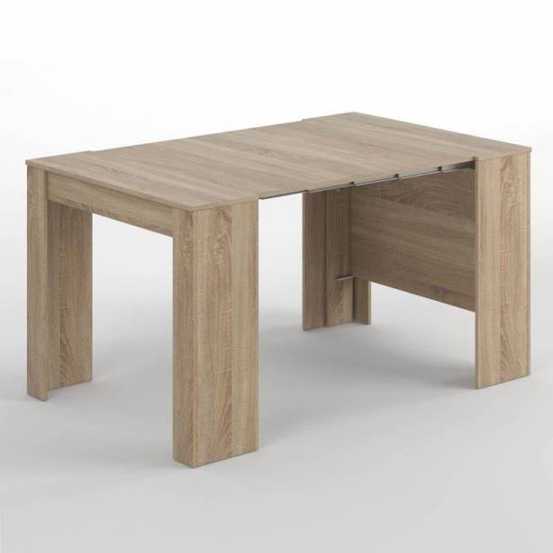 Mesa comedor extensible Melamina Madera claro 78x90