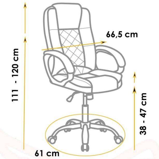 Silla oficina Polipiel Blanco 67x120x51