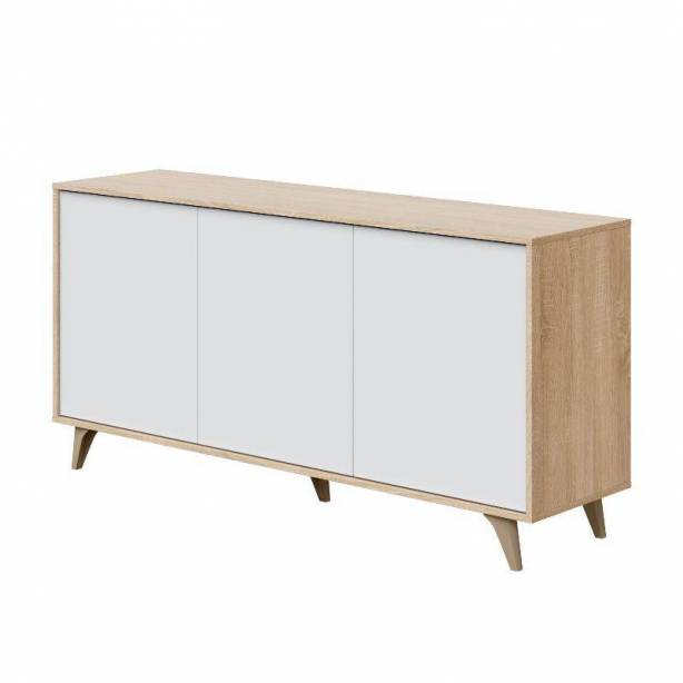 Pack muebles Salón Melamina Blanco - Madera claro