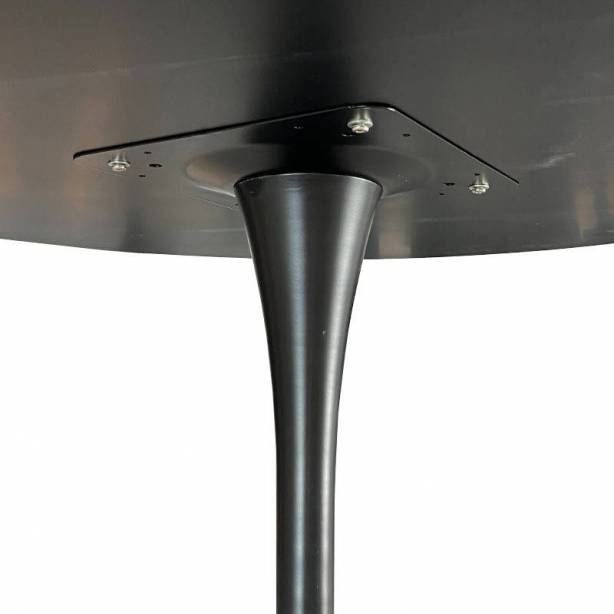 Mesa comedor Melamina - Metal Negro 110x75x110