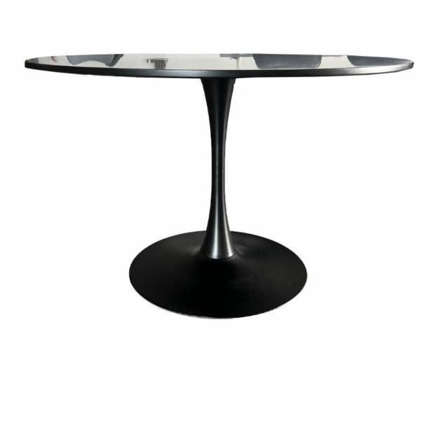 Mesa comedor Melamina - Metal Negro 110x75x110