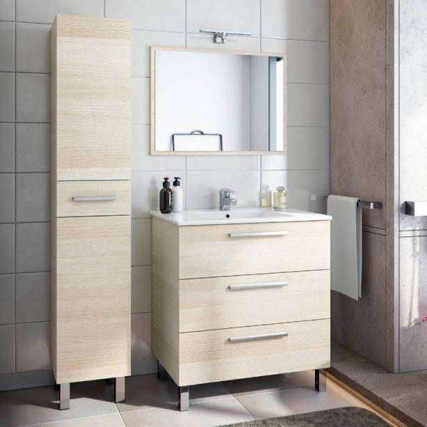 Mueble baño Melamina Madera claro