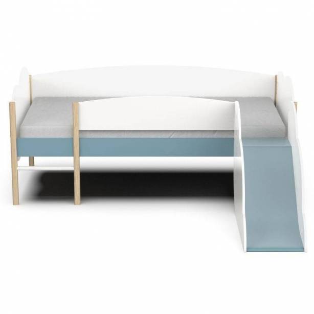 Cama infantil Melamina Blanco - Azul