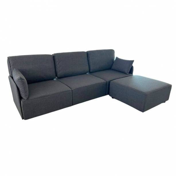 Sofá modular chaise longue 3 plazas Poliéster Gris 276x93x183