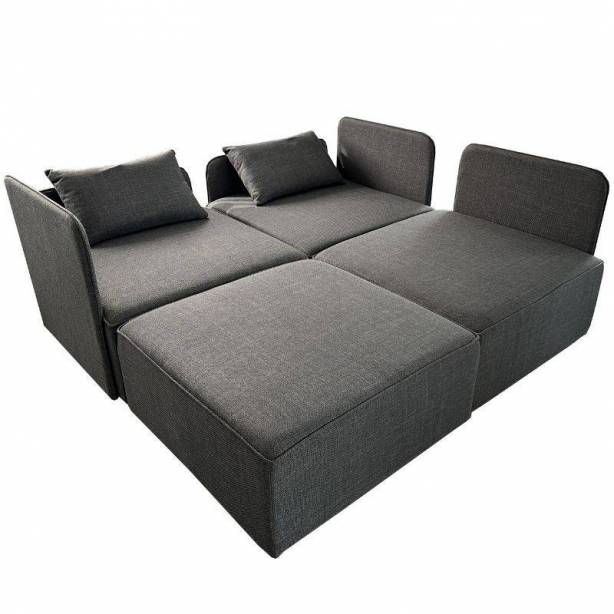 Sofá modular chaise longue 3 plazas Poliéster Gris 276x93x183