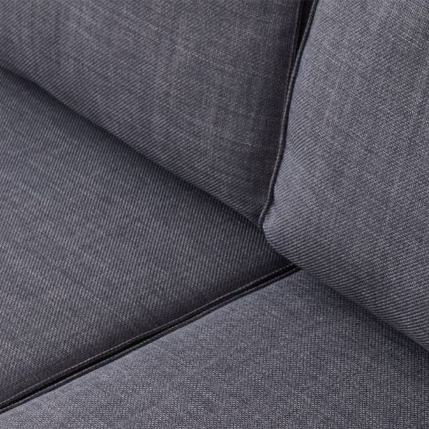 Sofá modular chaise longue Poliéster Gris 366x93x183