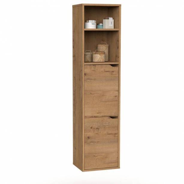 Mueble baño Melamina Negro - Madera Claro