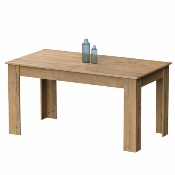 Mesa comedor extensible Melamina Madera claro 140x77x80