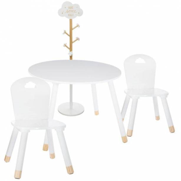 Mesa infantil Melamina - Madera Blanco - Madera claro