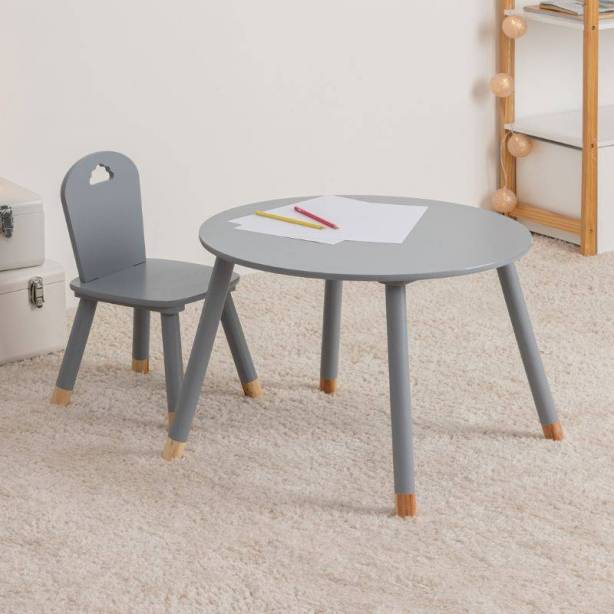 Mesa infantil Melamina - Madera Gris - Madera Claro