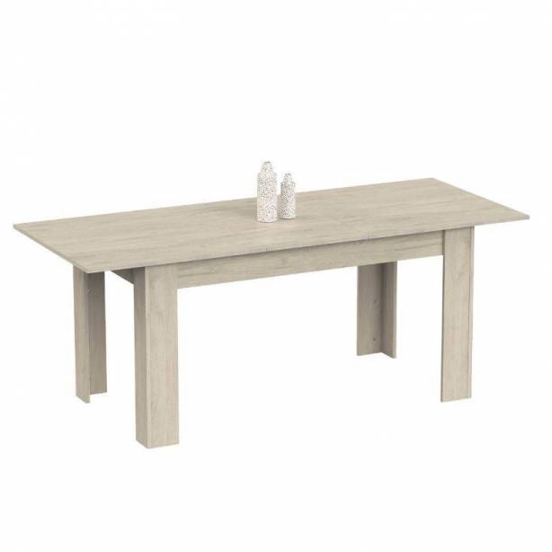 Mesa comedor extensible Melamina Madera claro 140x77x80