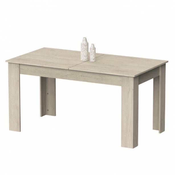 Mesa comedor extensible Melamina Madera claro 140x77x80