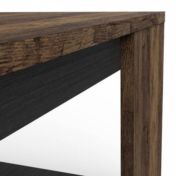 Mesa de centro Melamina Madera oscuro - Negro 80x42x80