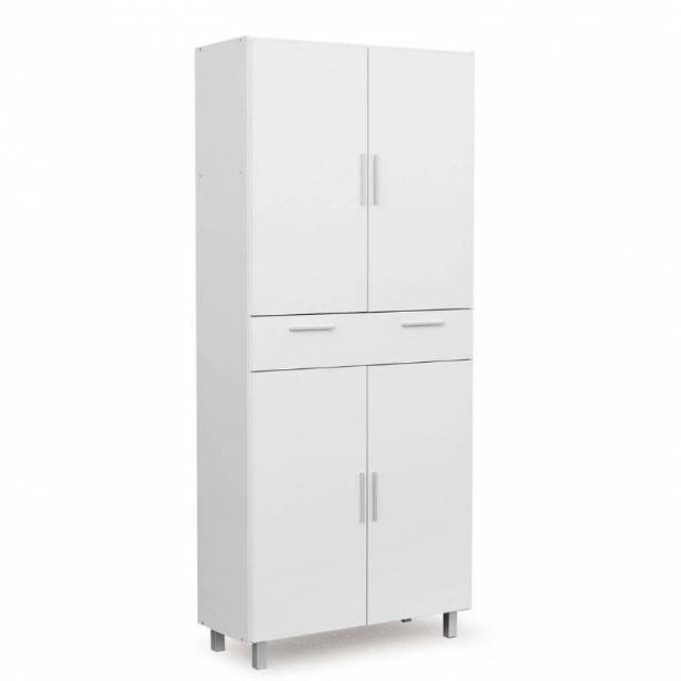 Mueble auxiliar cocina Melamina Blanco 81x188x35