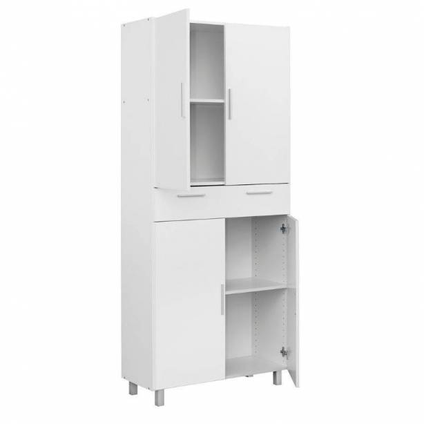 Mueble auxiliar cocina Melamina Blanco 81x188x35