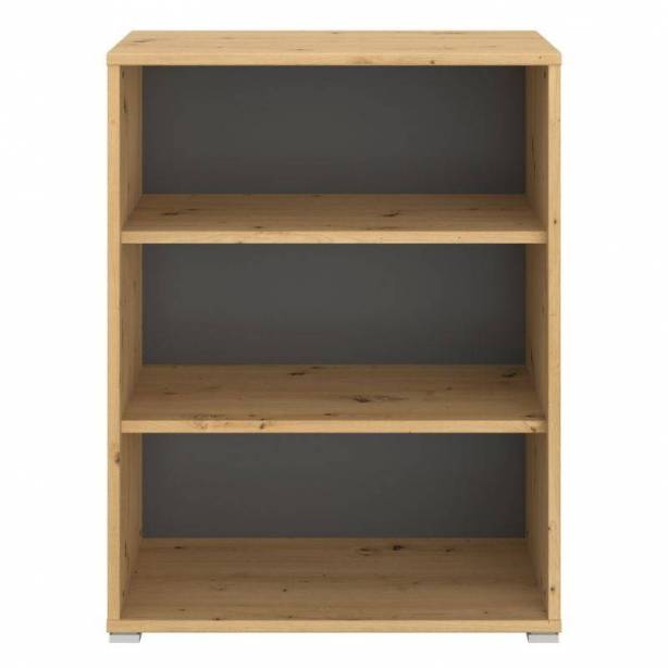 Estantería librería Melamina Gris - Madera Claro 82x107x41