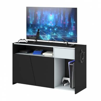 Mueble TV Melamina Negro...