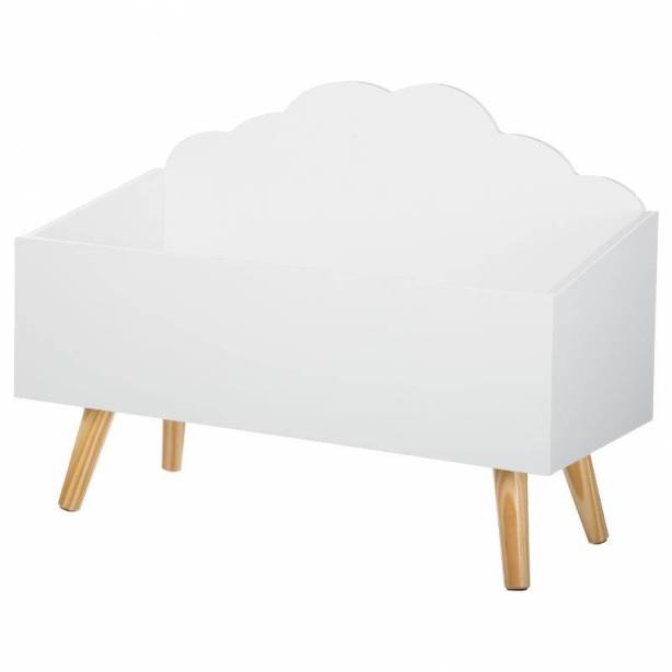 Mueble infantil Melamina Blanco - Madera claro 58x45x28