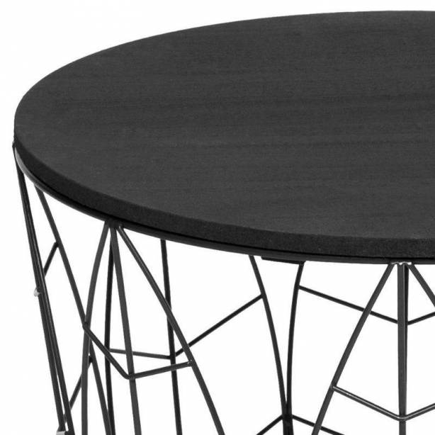 Mesa de centro Melamina - Metal Negro 40x41