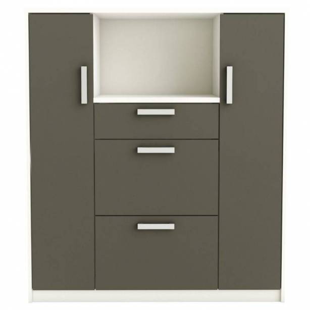 Mueble auxiliar cocina Melamina Blanco - Gris 116x132x40