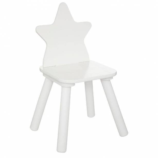 Silla infantil Melamina - Madera Blanco 31x50x25