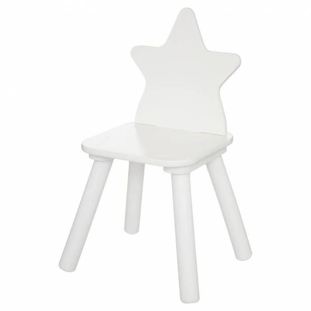 Silla infantil Melamina - Madera Blanco 31x50x25