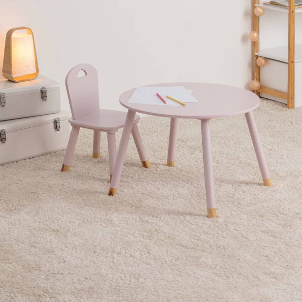 Mesa infantil Melamina - Madera Rosa 60x44x60