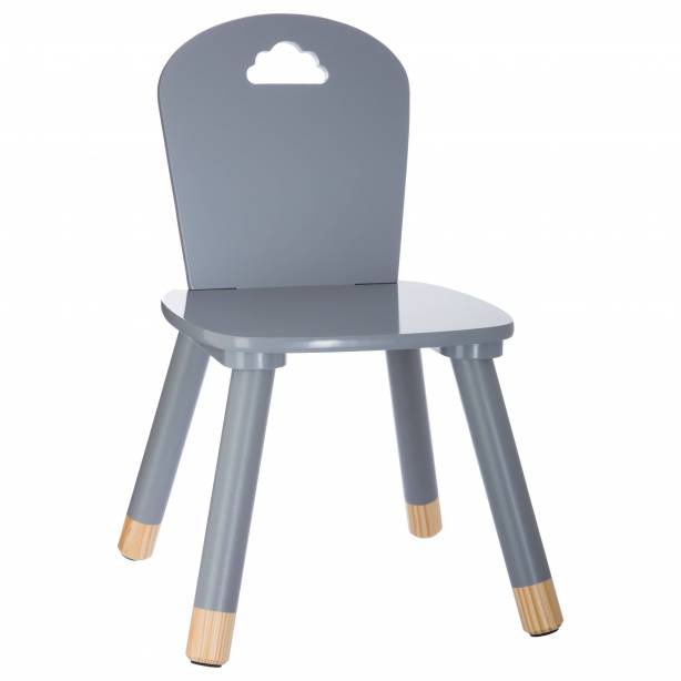 Silla infantil Melamina - Madera Gris - Madera Claro 30x50x30