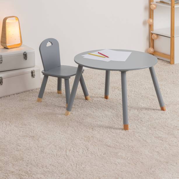 Silla infantil Melamina - Madera Gris - Madera Claro 30x50x30