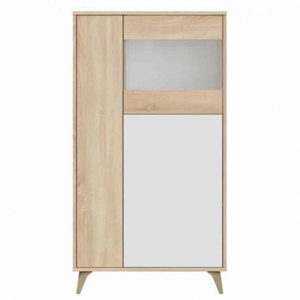 Pack muebles Salón Melamina Blanco - Madera claro