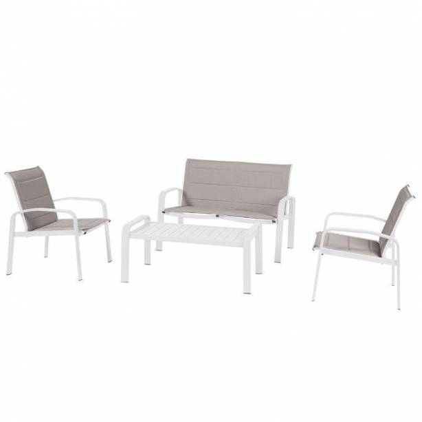 Conjunto 1 Sofá 2 Sillones y mesa de centro exterior