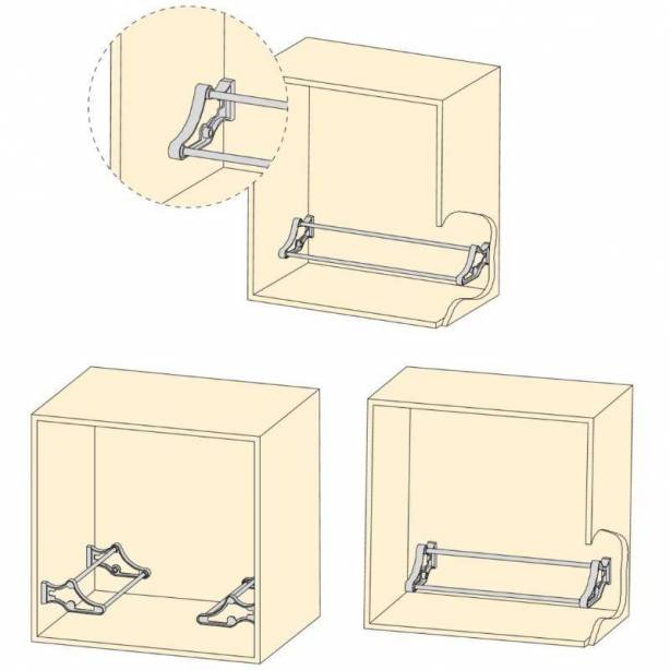 Zapatero organizador para interior de armario Gris 100x11x22