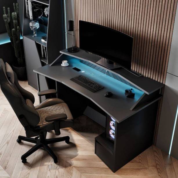 Muebles gamer negros con led