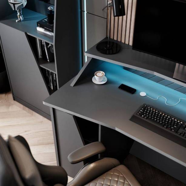 Muebles gamer negros con led