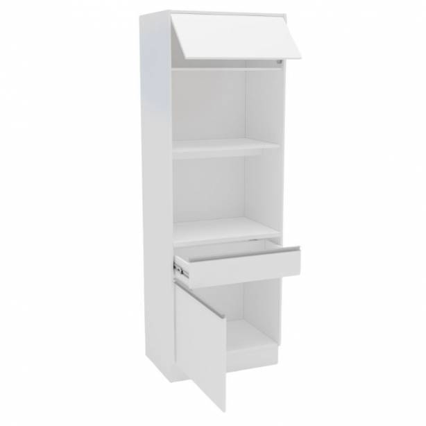 Mueble auxiliar cocina Melamina Blanco 72x213x51