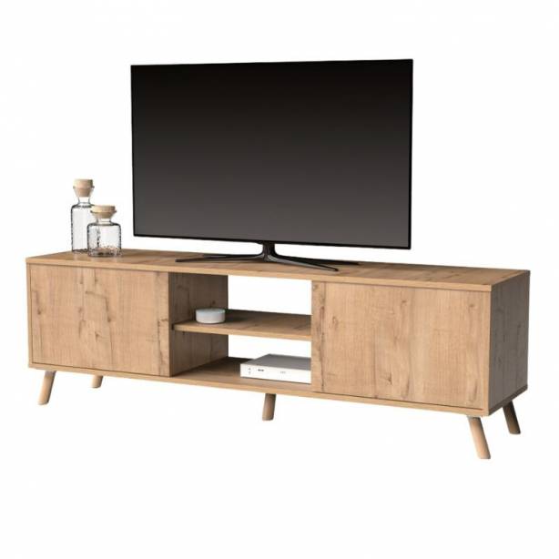 Mueble TV Melamina Madera claro 160x55x40